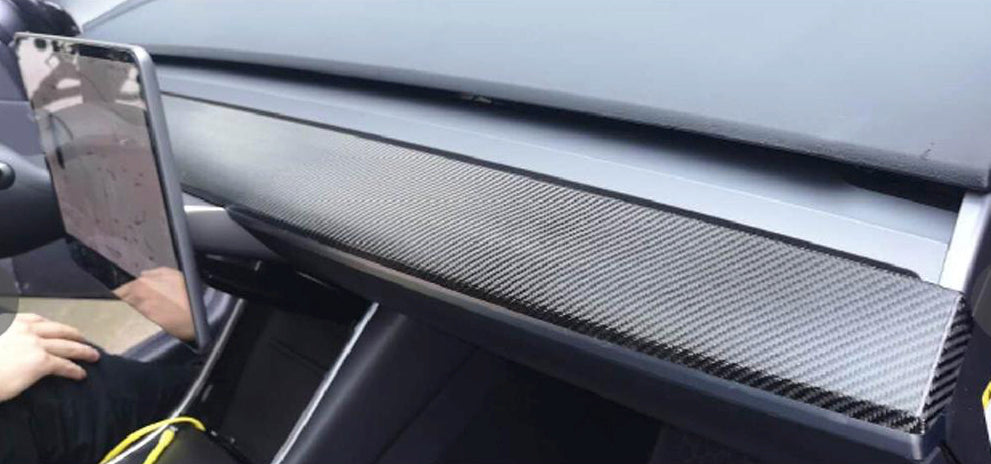 Tesla Model 3 Carbon Fibre Dash Trim Cover